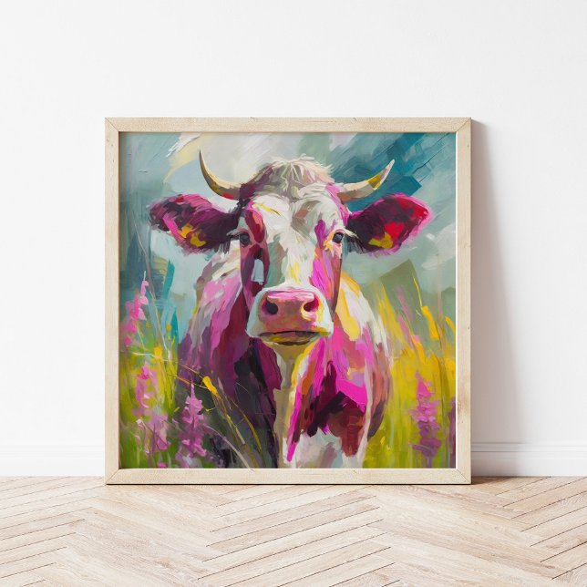 Retrato de vaca colorido arte abstracto moderno (Subido por el creador)