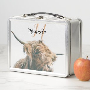 Retrato de vaca de Highland nombre personalizado m