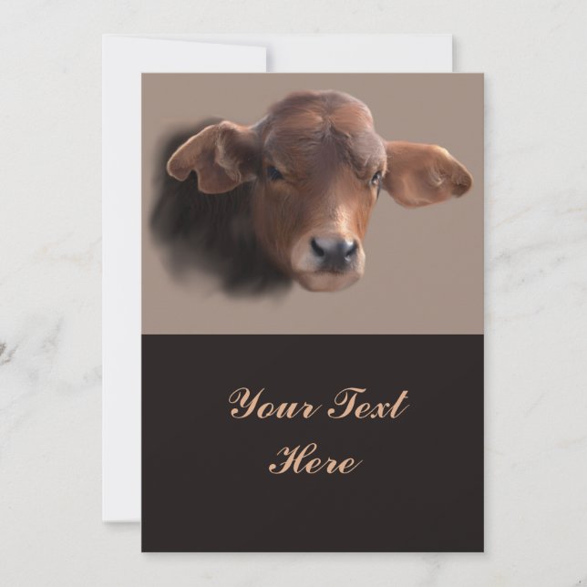 Retrato de vaca marrón rusa (Anverso)