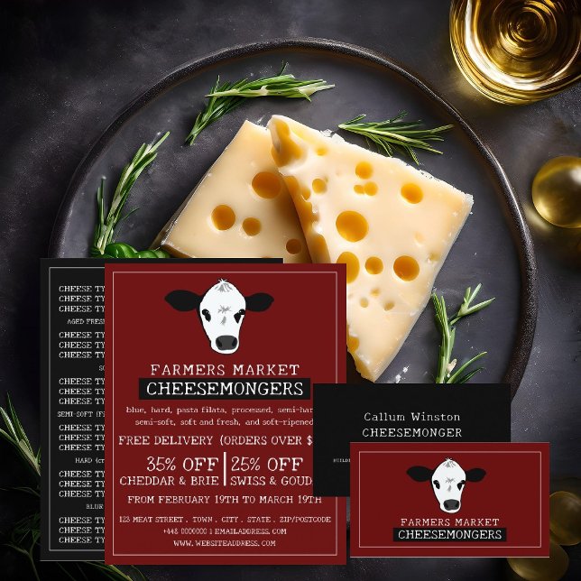 Retrato de vaca, publicidad de Cheesemonger (Subido por el creador)