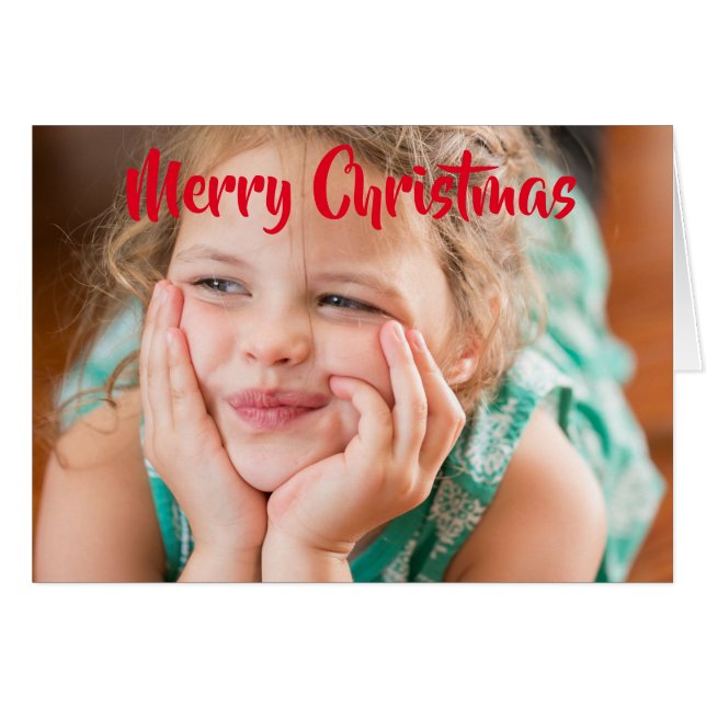 Retrato de vacaciones personales de navidades (Anverso (Horizontal))