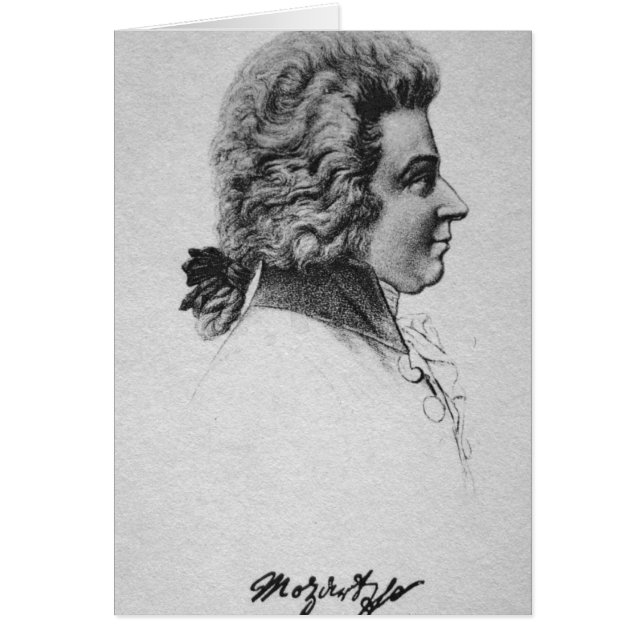 Retrato de Wolfgang Amadeus Mozart (Frente)