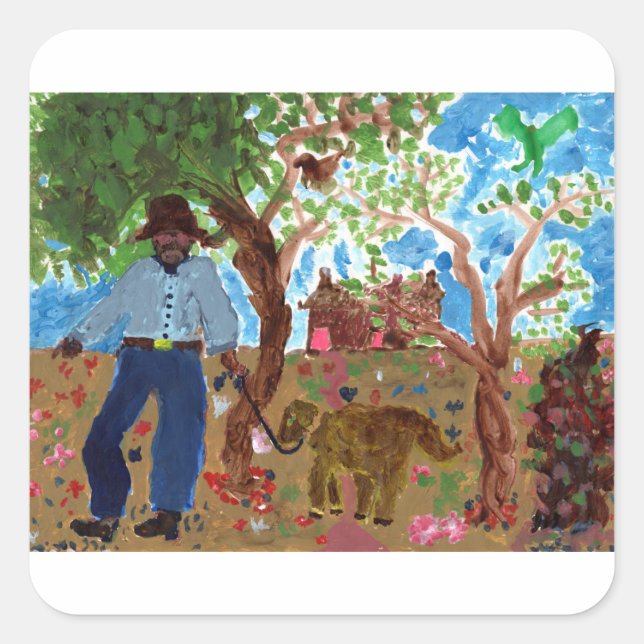 Retrato del artista con sus Pegatinas de perro (Anverso)