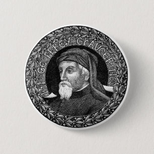 Retrato del botón de Geoffrey Chaucer