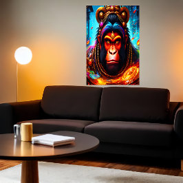 Retrato del dios Hindú Hanuman | Arte IA