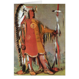 Retrato del jefe indio Mato-Tope por George Catlin