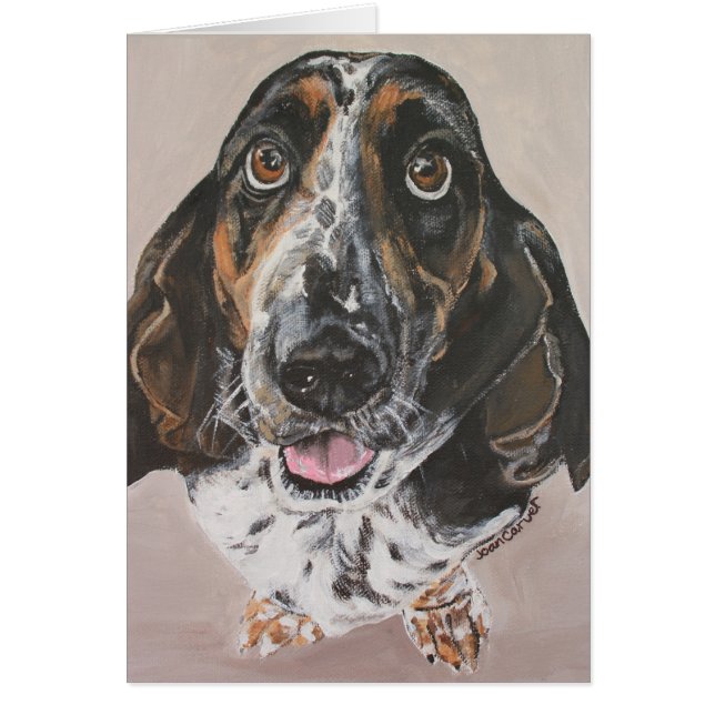 Retrato del mascota - Basset Hound (Frente)