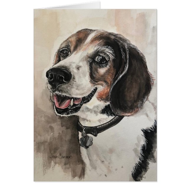 Retrato del mascota - beagle (Frente)