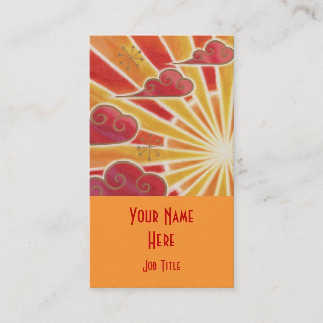 Retrato del naranja de la plantilla de la tarjeta  (Anverso)