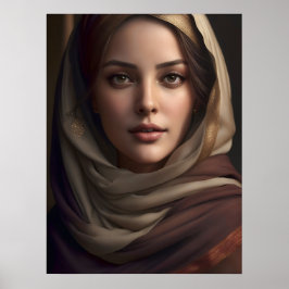 Retrato elegante de arte de IA femenino