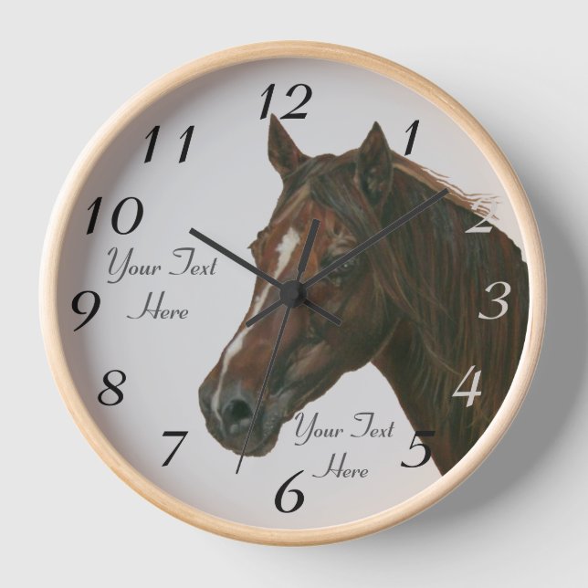 retrato equino del reloj de la yegua de castaño (Anverso)