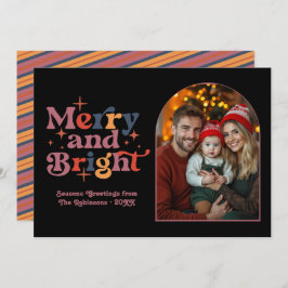 Retrato Familiar de Navidad Retro con Muérdago Cre