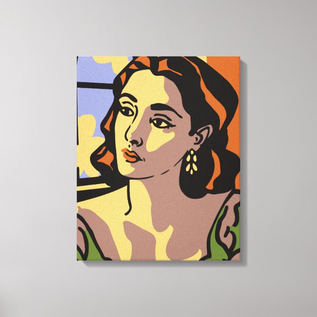 Retrato femenino de arte pop (Anverso)