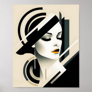 Retrato femenino elegante Ilustracion Arte elegant