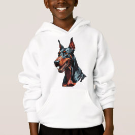 Retrato fiero de Doberman Perro agresivo regalo