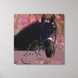 Retrato Friesian DIAMOND - Lienzo envuelto