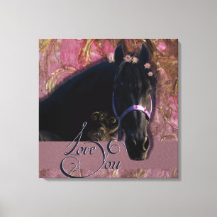 Retrato Friesian DIAMOND - Lienzo envuelto