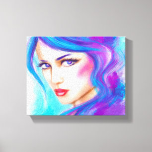 Retrato hermoso de la mujer de la impresión de la