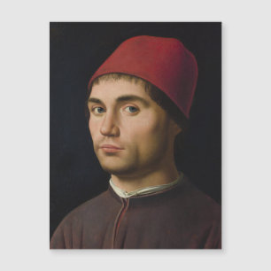 Retrato Hombre Antonello Messina pintar vintag de 
