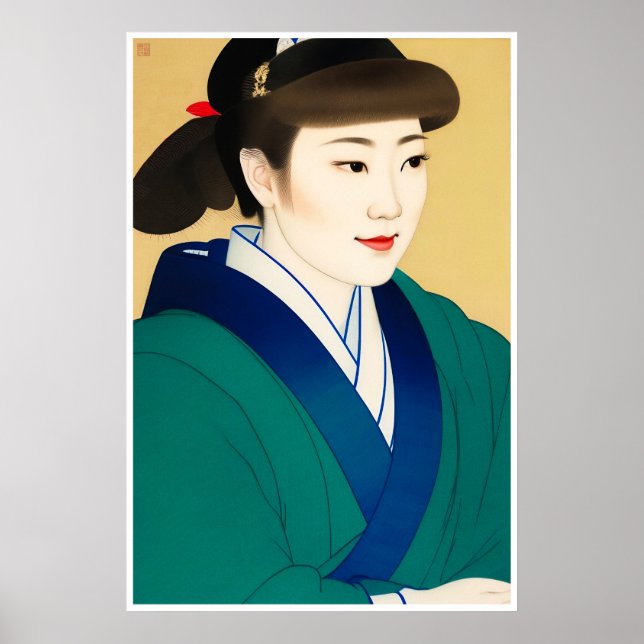 Retrato - Impresión de arte en bloques de madera (Frente)