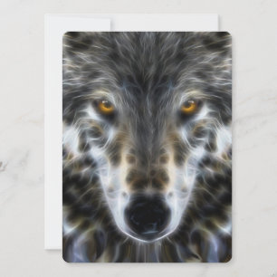 Retrato inspirador del lobo del arbolado