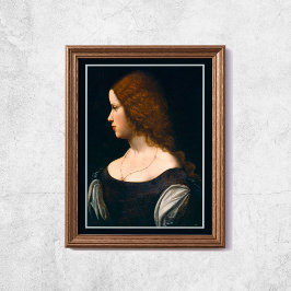 Retrato Leonardo Da Vinci de la joven dama arte fa