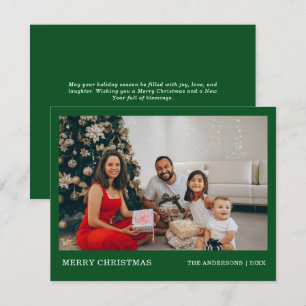 Retrato moderno de familia mínima Feliz Navidad