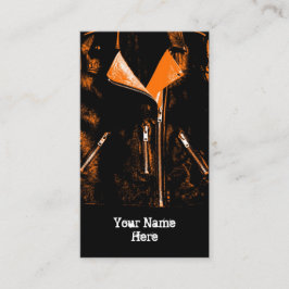 Retrato negro de la tarjeta de visita del Naranja 