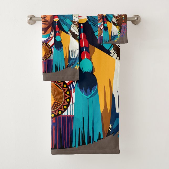 Retrato poderoso de jefe nativo americano (In situ)