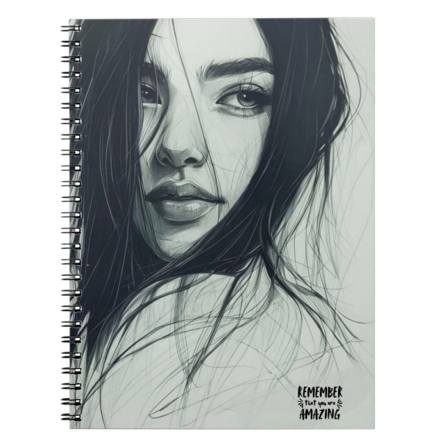 Retrato: Recuerda que eres increíble | Cuaderno (Frente)