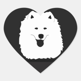 Retrato Samoyed, Pegatinas Glossy Hoja de 20!