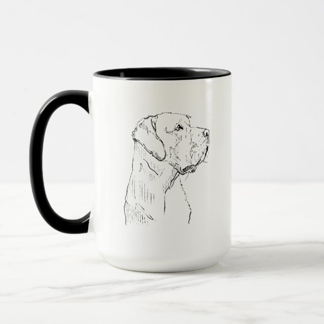 Retrato tranquilo de Labrador Retriever, Taza de M (Izquierda)