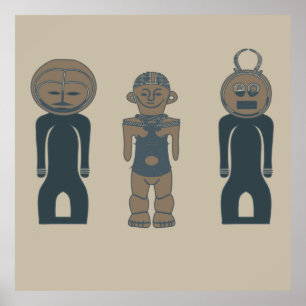 retrato tribal abstracto africano a arte