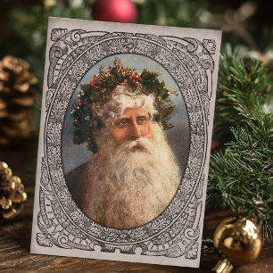 Retrato Vintage del Padre Navidad