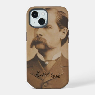 Retrato y firma de Wyatt Earp