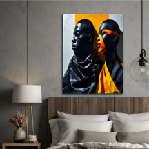 Retratos Audaces Modernos Resumen Arte Geométrico