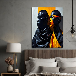 Retratos Audaces Modernos Resumen Arte Geométrico