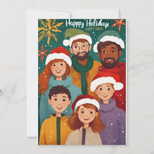 Retratos de familia festiva: tarjetas navideñas de