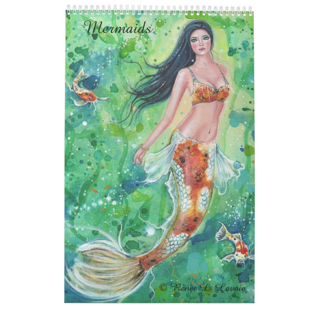 Retratos de fantasía del calendario de la sirena p (Reverso)