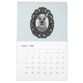 Retratos de la Mascota de acuarela del calendario