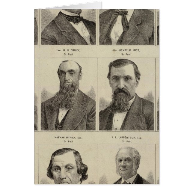 Retratos de primeros colonos de Minnesota (Frente)