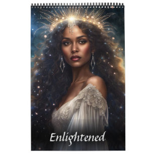 Retratos ilustrados de un calendario de arte marfi