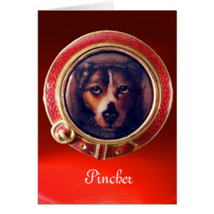 RETRATOS MINIATURA DE PERROS VICTORIANOS Pincher