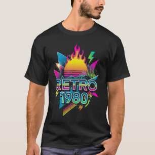 RETRO 1980 - Vieja camiseta de sintonización de ar