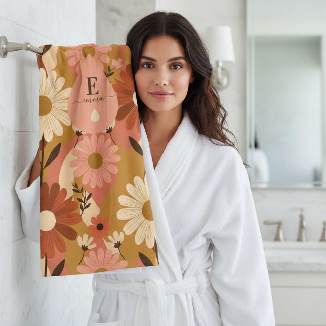 Retro 70s Summer Floral Daisy Custom Name (Subido por el creador)