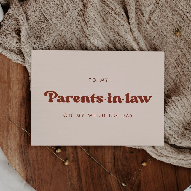 Retro a mis suegros en mi tarjeta del día de boda (Subido por el creador)