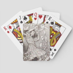 Retro Alice Caída de Cartas Diseño Victoriano