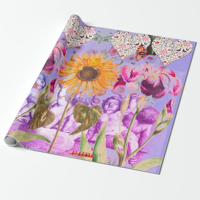 RETRO ANGEL El día de San Valentín GIFT Papel de a (Desenrollado)