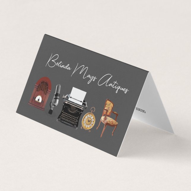 Retro Antigüedades Dealer Tarjeta de presentación  (Anverso)