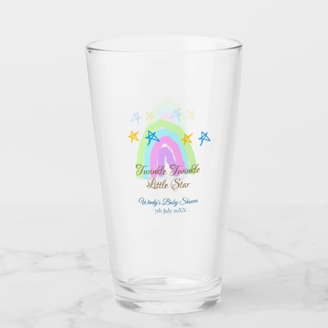 Retro arco iris twinkle pequeño estrellas bebé sh (Anverso)